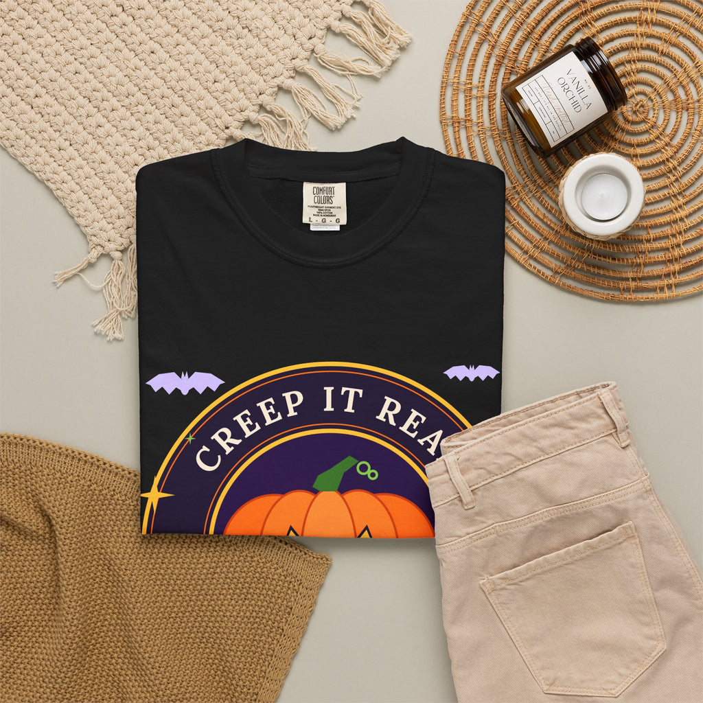 Spooky SZN Pumpkin T-Shirt — "Creep It Real" Halloween Tee