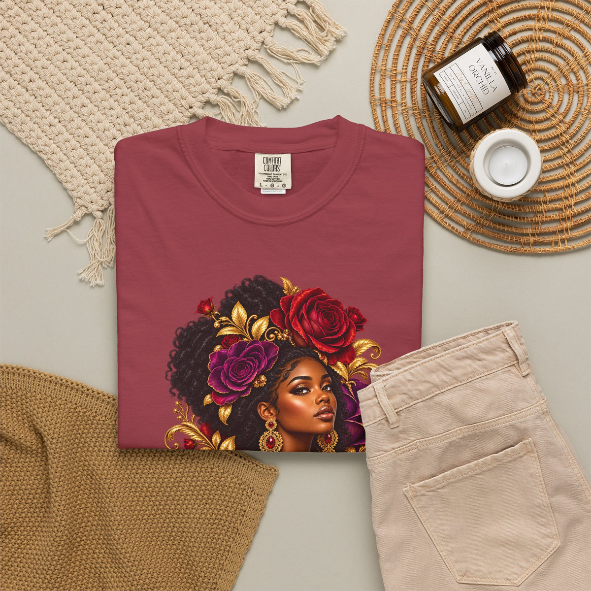 Floral Muse Portrait Graphic Tee | Color Me Ful