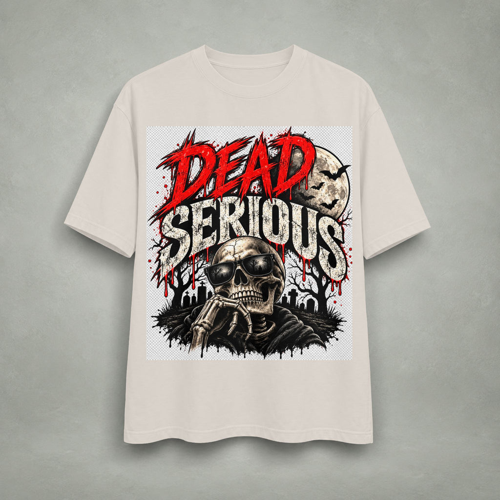 Dead Serious Skull T-Shirt — Gothic Horror Graphic Tee