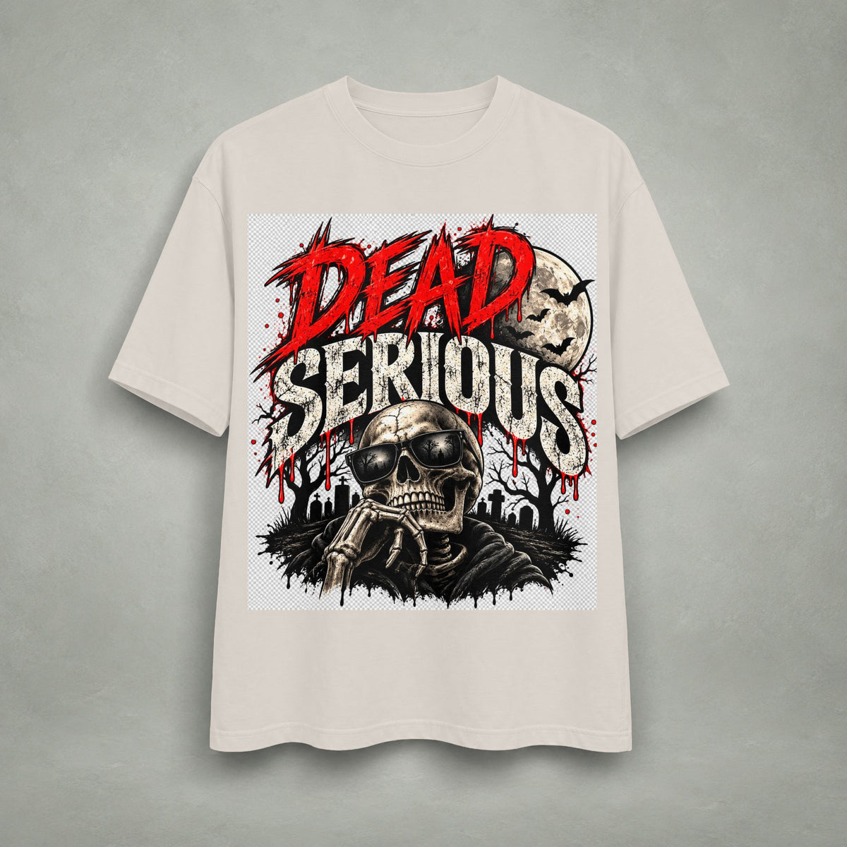 Dead Serious Skull T-Shirt — Gothic Horror Graphic Tee