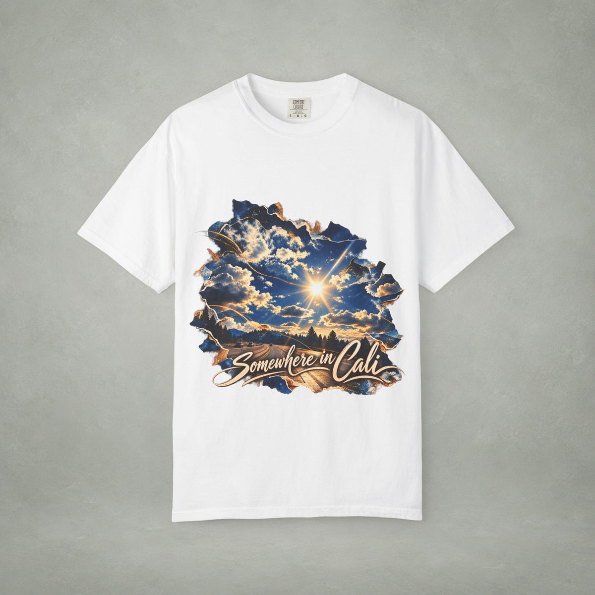 Somewhere in Cali Graphic Tee | Unisex Comfort Colors 1717
